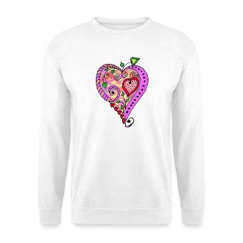 Herz - Unisex Pullover - Weiß - Vorne