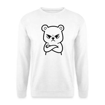 Angry Bear Cartoon Illustration - Unisex Sweatshirt - white - Front