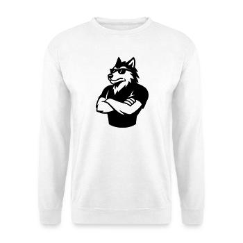 Un vieur de loup badass Vie nocturne cool Bro - Sweat-shirt Unisexe - blanc - Devant