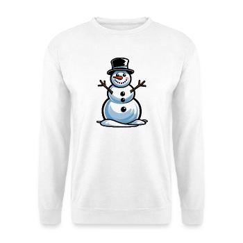 Magie hivernale, bonhomme de neige en chapeau haut-de-forme - Sweat-shirt Unisexe - blanc - Devant