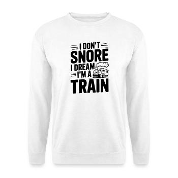 Je ne ronfle pas, je rêve que je suis un train - Sweat-shirt Unisexe - blanc - Devant