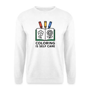 Coloring Is Self Care - Unisex Sweatshirt - white - Front