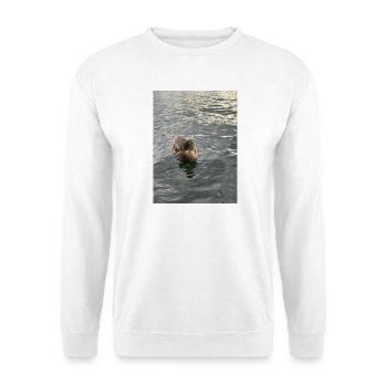 Duck on calm water - Unisex Sweatshirt - white - Front