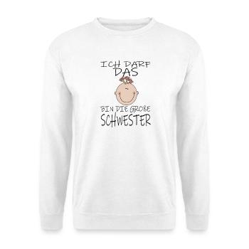 May I be the big sister - Unisex Sweatshirt - white - Front