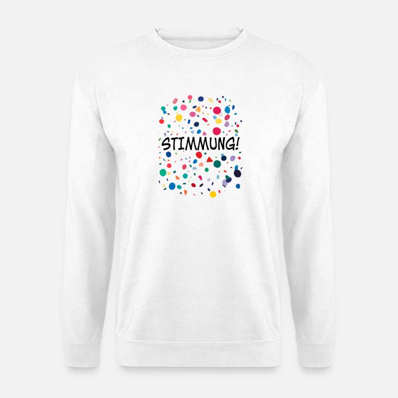 Karneval Fasching T-Shirt Karneval Konfetti Shirt - Unisex Pullover - Weiß