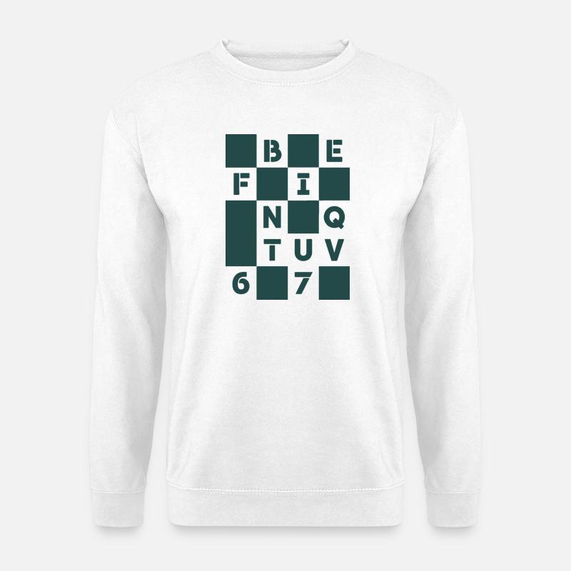 Cipher Grid Letters - Unisex Sweatshirt - white