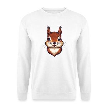 Cute Squirrel Head - Unisex Sweatshirt - white - Front