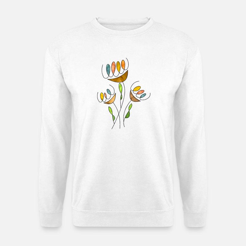 Fleur - Sweat-shirt Unisexe - blanc