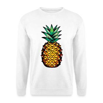 Tatouage classique : ananas - Sweat-shirt Unisexe - blanc - Devant