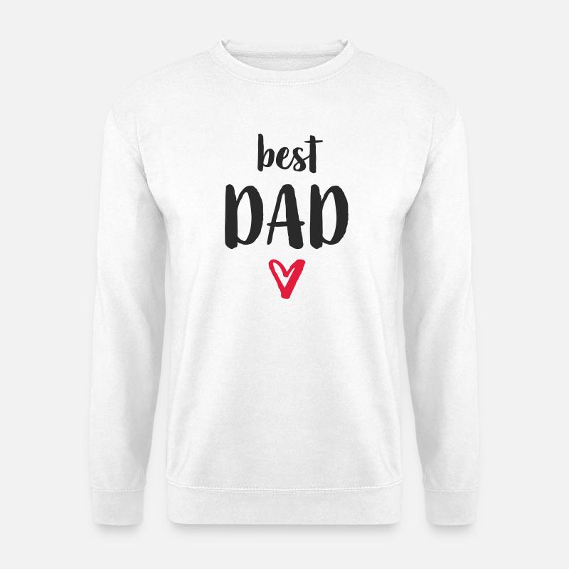 Bester Papa Herz - Unisex Pullover - Weiß
