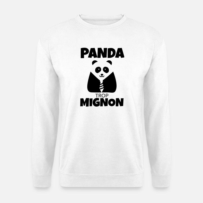Panda zu süß - Unisex Pullover - Weiß