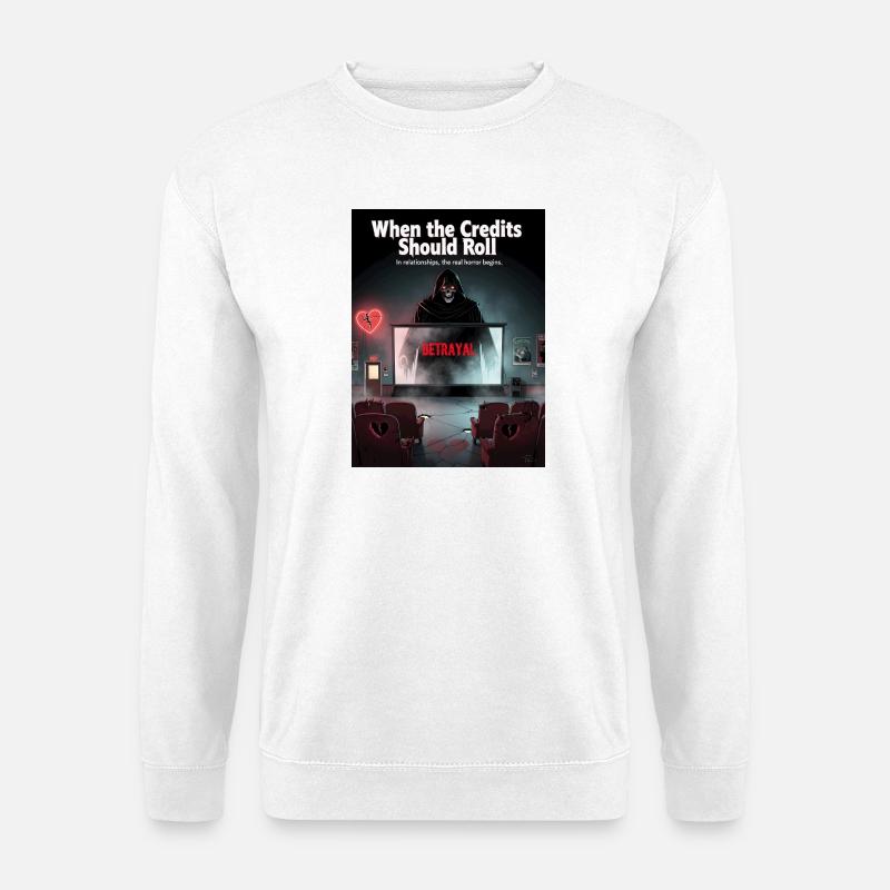 Beziehungs-Verrat im Kinosaal - Unisex Pullover - Weiß