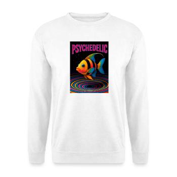 Psychedelic Fish in Spirals - Unisex Sweatshirt - white - Front