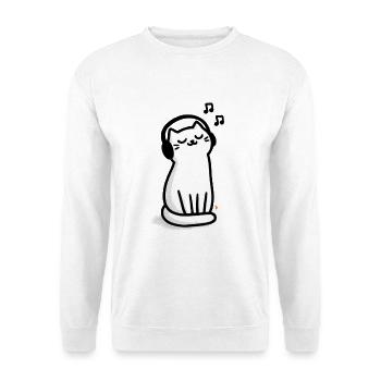 Casque pour chats Câlins Beat - Sweat-shirt Unisexe - blanc - Devant