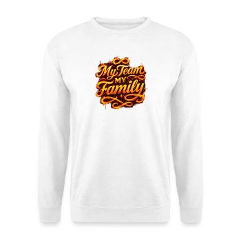Team spirit in flame look, Team Family - Unisex Sweatshirt - white - Front