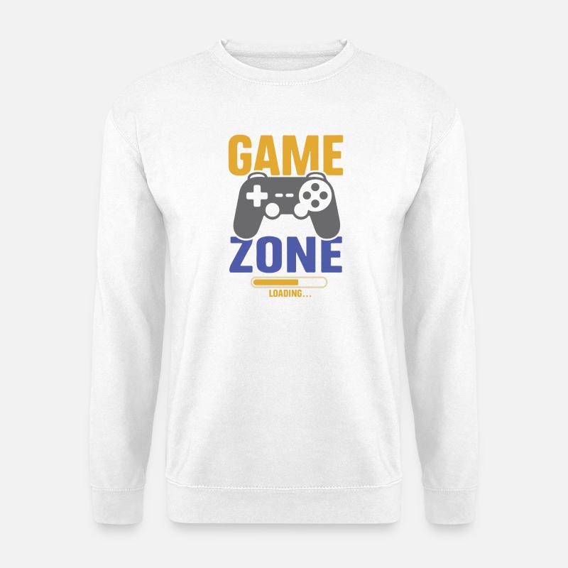 Spiel – Spielzone. Lädt... - Unisex Pullover - Weiß