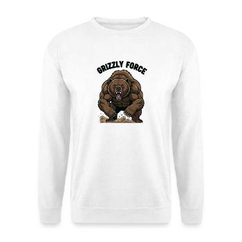 Grizzly Strength Bear Muscle Fitness - Unisex Sweatshirt - white - Front