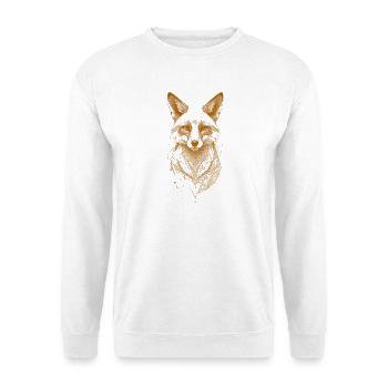 Wolfkopf mit Mandala-Krone - Unisex Pullover - Weiß - Vorne