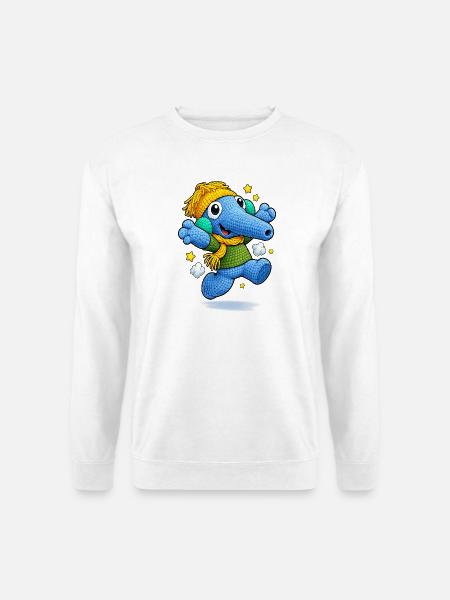 Leo Longnose laughing - Unisex Sweatshirt - white