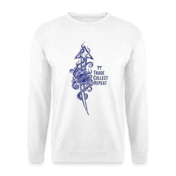 Échange Collecte, Carte À Collectionner Répétée - Sweat-shirt Unisexe - blanc - Devant
