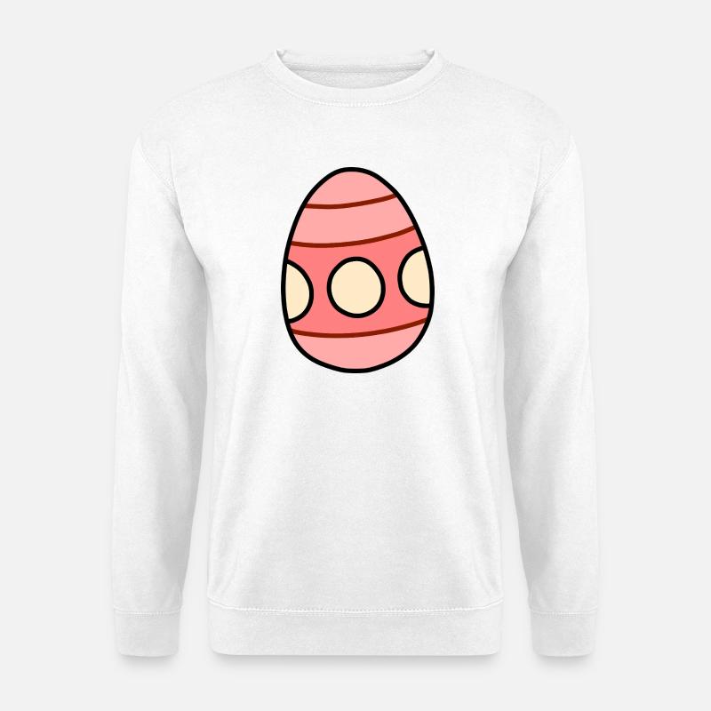 Pastellgestreiftes Osterei - Unisex Pullover - Weiß