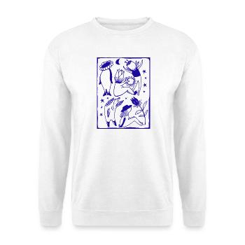Mondnächte Tanzfiguren im Sternenwald - Unisex Pullover - Weiß - Vorne