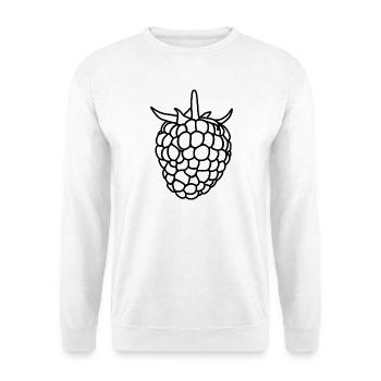 Himbeer-Silhouette - Unisex Pullover - Weiß - Vorne