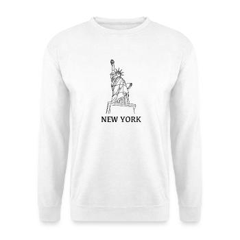 New_York_schwarz - Unisex Pullover - Weiß - Vorne