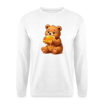 Ours sucré au pain au miel - Sweat-shirt Unisexe - blanc - Devant