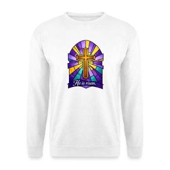 He is Risen Cross Easter - Unisex Sweatshirt - white - Front