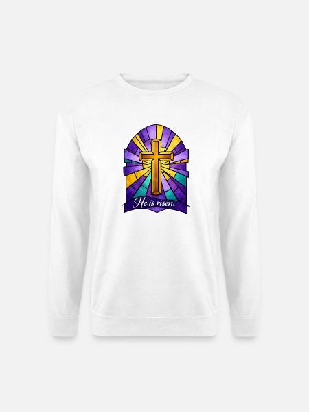 He is Risen Cross Easter - Unisex Sweatshirt - white