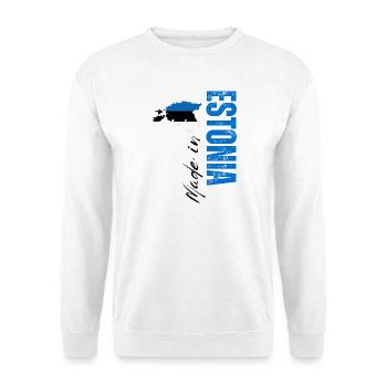 Fabriqué en Estonie, né en Estonie - Sweat-shirt Unisexe - blanc - Devant