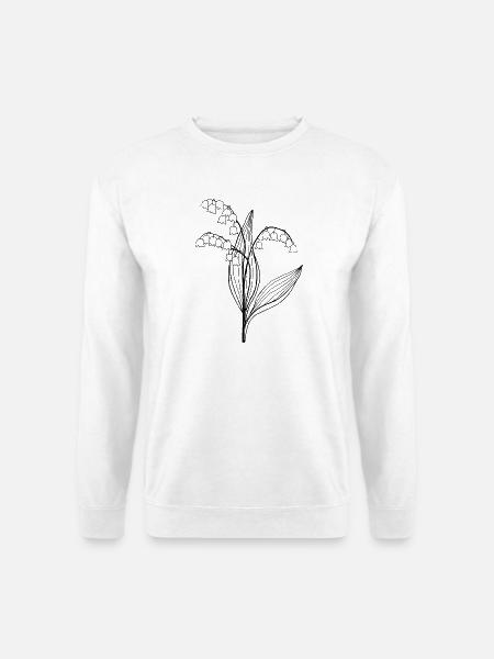 Maiglöckchen – Convallaria – botanisch - Unisex Pullover - Weiß