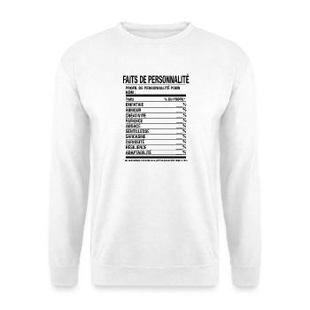 Design unique à personnaliser -voir détails design - Sweat-shirt Unisexe - blanc - Devant