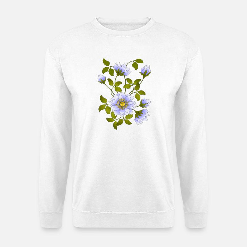 Fleur - Sweat-shirt Unisexe - blanc