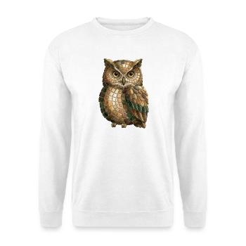 Owl Mosaic - Wise Owl Fan Gift Idea - Unisex Sweatshirt - white - Front