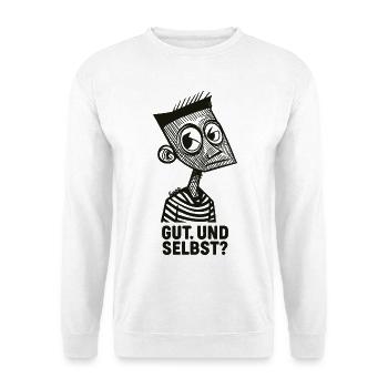 Gut. Und Selbst? - Unisex Pullover - Weiß - Vorne - Alina (178cm) & Michal (187cm)