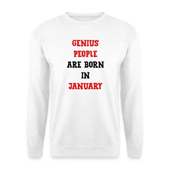 Baby Birthday January Genies Humor - Unisex Sweatshirt - white - Front