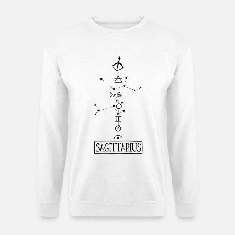 Sagittarius - Schütze Sternzeichen - schwarz - Unisex Pullover - Weiß