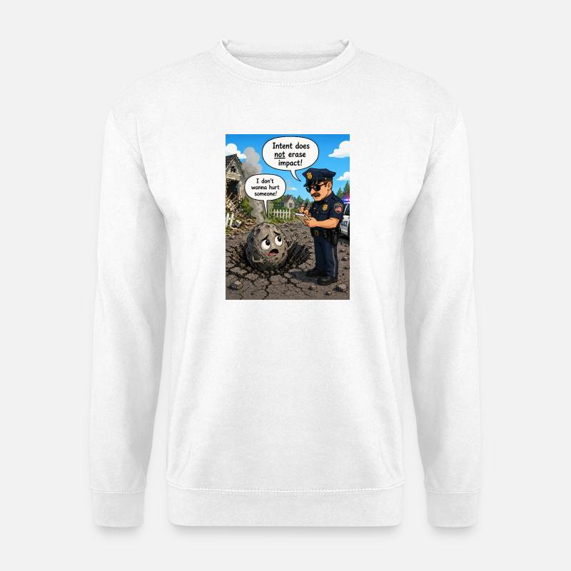 L’intention n’annule pas l’effet - Sweat-shirt Unisexe - blanc