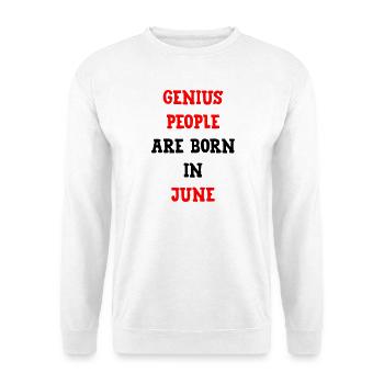 Baby Birthday Genies Born in June - Unisex Sweatshirt - white - Front