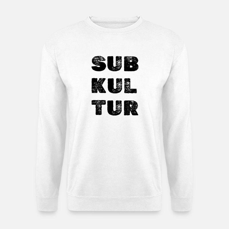 SUBKULTUR Logo – Minimal Techno Identity - Unisex Pullover - Weiß