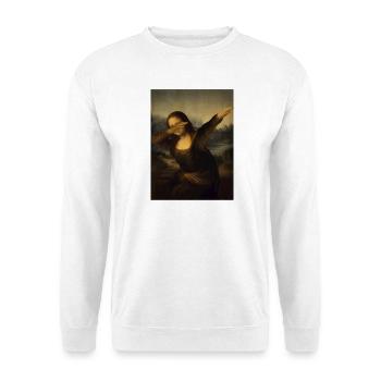 Mona Lisa betupfen Leonardo Da Vinci Mona Lisa - Unisex Pullover - Weiß - Vorne