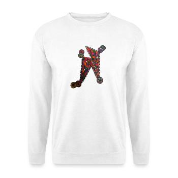 Geometrisches Farb-N-Muster - Martina Eßer - Unisex Pullover - Weiß - Vorne
