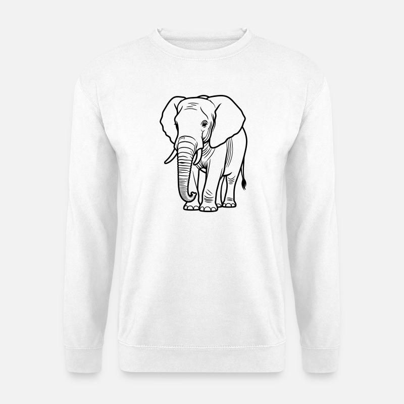 éléphant - Sweat-shirt Unisexe - blanc
