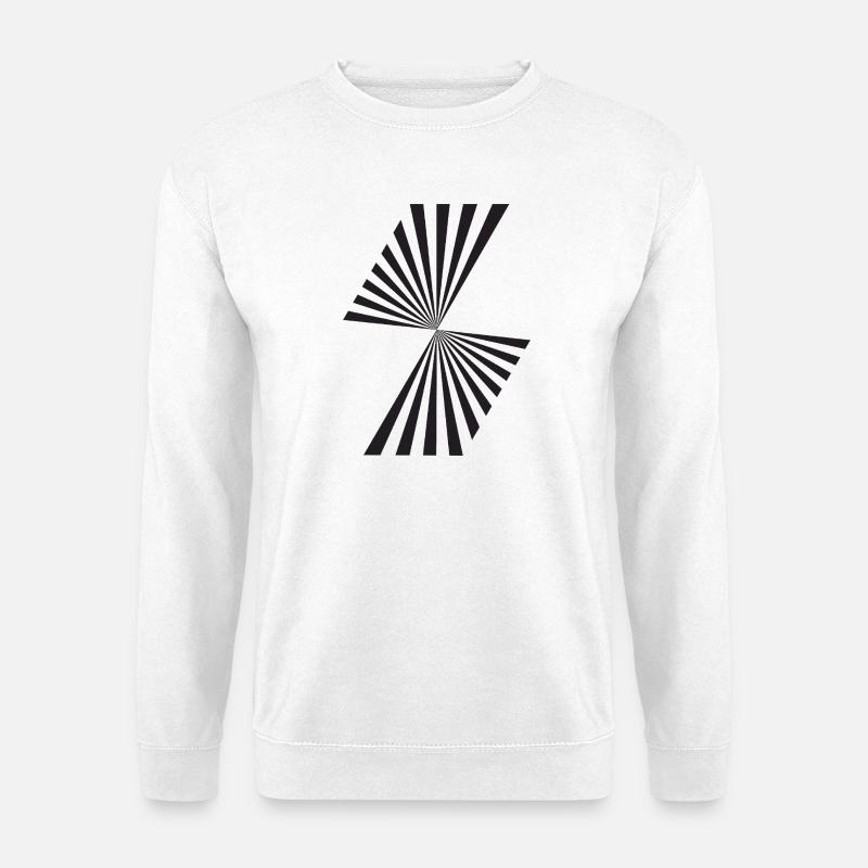 Radiale Starburst-Geometrie - Unisex Pullover - Weiß