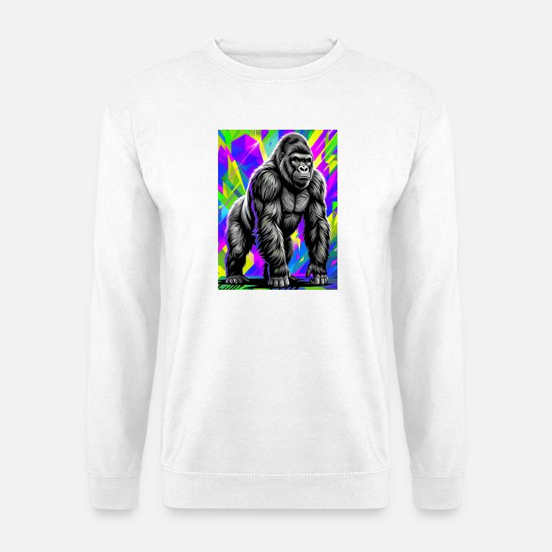 gorille - Sweat-shirt Unisexe - blanc