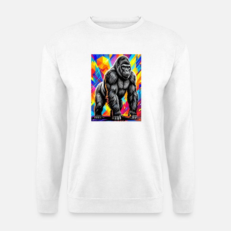 Gorilla - Unisex Pullover - Weiß