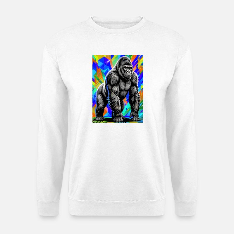 Gorilla - Unisex Pullover - Weiß