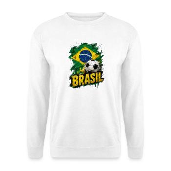 Brasilien Flagge - Unisex Pullover - Weiß - Vorne